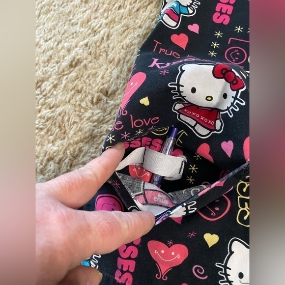 HELLO Kitty Short Sleeved Scrub Top - Picture 8 of 8